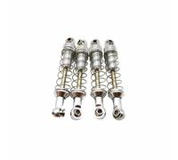 Harilla Amortiguador para Coche RC Resorte Suspensión Kit Ajuste de Aceite de Aluminio Resistente y Ajustable Compatible con Múltiples Modelos, Plata, Amortiguador 4pcs