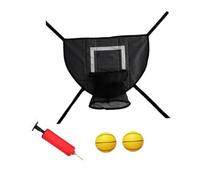 Harilla Aro de Baloncesto para trampolín, Marco de Baloncesto, aro desprendible para Mates Seguros, Tablero Ligero, Accesorios para trampolín, Negro
