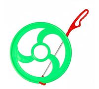 Harilla Aro Rodante Infantil Aro de Empuje Juguete de Exterior Rueda de Juego con Mango Cómodo y Rueda Suave Apoya Aprendizaje de Equilibrio y Dirección, Verde, Grande