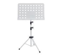 Harilla Atril para Partituras, Atril para Libros, Antideslizante, Estable, Plegable, para Principiantes, Escenario, Interpretación Instrumental, Blanco