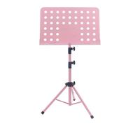 Harilla Atril para Partituras, Atril para Libros, Antideslizante, Estable, Plegable, para Principiantes, Escenario, Interpretación Instrumental, Rosa