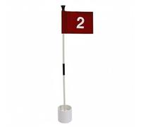 Harilla Bandera de Práctica de Golf Bandera Asta Copa Señalizador con Copa Que Mejora la Organización y Mantiene un Entorno Profesional Adecuada para, No 2 Set