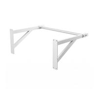 Harilla Barra de de Pared Barra Fija Estación Corporal Soporte de Acero Estructura Triangular Ergonómicos Instalación con Pernos de Expansión Adecuada para, Blanco, 120 Cm