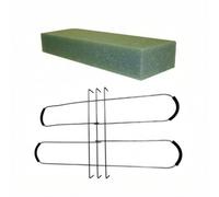 Harilla Base de Espuma Floral para Composiciones Sillín de Cementerio Soporte para Estructura de Alambre Sólido Espuma Que Humedad Adecuada para Tumbas y Conmemorativos
