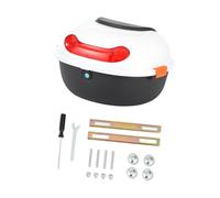 Harilla Baúl de con 2 Llaves Y Kit de Instalación. Estuche de Almacenamiento con Cerradura. Motocicleta-, Blanco