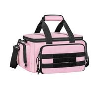 Harilla Bolsa de Herramientas Rosa para Mujer, Bolsa Oxford Suave de 33 Cm de Ancho con Doble Cremallera Y Portaherramientas.