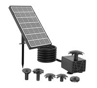 Harilla Bomba de Fuente Solar para Baño de Pájaros con Múltiples Boquillas, 3,5 W, Silenciosa, Decorativa Y Circulante, Ideal para Baños de Pájaros en Acuario