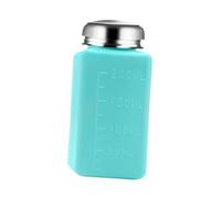 Harilla Botella de dispensador de bomba recargable para lociones fáciles de usar Herramienta limpia Empuja cuadrada Dispensador de líquido con tapa superior, Azul 200ml