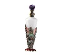 Harilla Botellas de perfume de vidrio elegantes, botella de viaje de vidrio, decoración de flores de ángel, 25 ml, retro, vacías, rellenables, para niñas, Style C