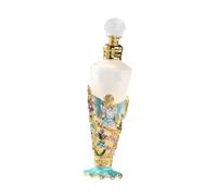 Harilla Botellas de perfume de vidrio elegantes, botella de viaje de vidrio, decoración de flores de ángel, 25 ml, retro, vacías, rellenables, para niñas, Style E