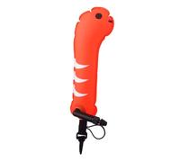 Harilla Boya de Superficie, Boya de Buceo Inflable con Clip, Mini-Manguera Compacta, Equipo de Buceo para Snorkel Y Pesca Submarina, Naranja Fluorescente
