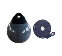 Harilla Boya para Barco, Bola de Defensa para Barcos, Versátil, con Ojal Y Cuerda, Boya de Marina para El Fondeo de Pequeñas Embarcaciones Y Yat, Cuerda Azul