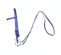 Harilla Brida para Equitación con Cabezada Ajustable Filetes Conjunto Hípico Adecuada para Trabajo Diario Paseos por Campo Instrucción Cuadras, Azul, Grande