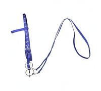 Harilla Brida para Equitación con Cabezada Ajustable Filetes Conjunto Hípico Adecuada para Trabajo Diario Paseos por Campo Instrucción Cuadras, Azul, Pequeño