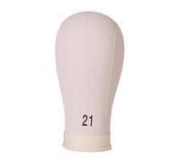 Harilla Cabeza de Maniquí Cabeza de Lienzo Soporte de Pelucas Bloque de Corcho Cabeza de Espuma Costuras Visibles para Guía y Acabado Sencillo Adecuada para , 软木白盖白布 , 21寸