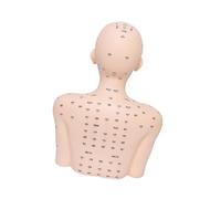 Harilla Cabeza de maniquí con extensión de hombros con modelo de cosmetología suave de acupunta para demostración de enfermería belleza spa aprendizaje, Negro