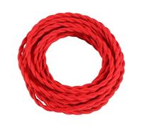 Harilla Cable para Lámpara Colgante Textil Retro Cordón de Iluminación con Alambre Eléctrico Flexible para Reparar Lámparas de Pared Adecuado para Decoración, Rojo