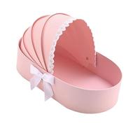 Harilla Caja de Flores para Shower, Cesta Romántica Floral para Cuna, Adornos para Arreglos Florales, Bolsa de Regalo, Rosa, tal como se describe