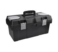 Harilla Caja de herramientas portátil, organizador de almacenamiento, estuche rígido de viaje para electrónica doméstica, mecánica, herramientas manuales, 40.5 X 19.5 X 18.5