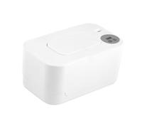 Harilla Caja de limpieza de toallitas húmedas con luz nocturna pantalla LED portátil para al aire libre, Blanco