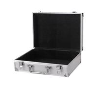 Harilla Caja de transporte de Estuche de transporte de carcasa dura, caja de almacenamiento de archivos multifuncional, maletín de mano, estuche de, Plata