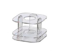 Harilla Caja Exhibición con Soporte Escalonado Antipolvo Vitrina Protectora a Prueba Polvo Transparente Protector para Coleccionistas, Escritorio, 35MM