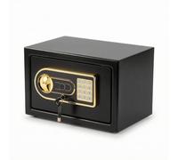 Harilla Caja Fuerte Electrónica Caja Caja de Armero con Panel Numérico Sensible y Estructura Metálica Discreta Apta para Dormitorio Oficina Hotel