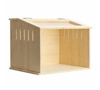 Harilla Caja Tapa con Bisagras y Abertura para Aves Exóticas Roedores Marsupiales Geckos Caracoles Acuado para Espacios Interiores y Áreas Educativas Mascotas Menores, 60x40x40cm
