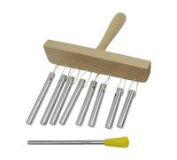 Harilla Cajas de Viento de Ocho Tonos Percusiones de Viento Lecciones de Campaña de Viento Ayudan a Los Juguetes Educativos de La Tabla de Mesa para Niños Par, Plata