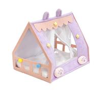 Harilla Cama de Tienda para Muñecas, Muebles en Miniatura, Portátil, Bonito, para Juegos de rol, Juguete de Peluche, Cama para Dormir, Accesorios para Casa de