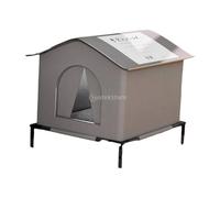 Harilla Casa para Gatos de Exterior, Aislada, Resistente a La Intemperie Y Al Agua, para Granero, Cómoda, Resistente Al Viento, Cálida, con Patas Elevadas, Re