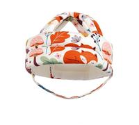 Harilla Casco de Infantil con Almohadilla de Esponja Gruesa Gorro Absorbente de Impacto Ajustable y Cómodo Superficie Suave Adecuado para Bebés Uso Diario Doméstico, Blanco Crema, Zorro Pequeño