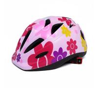 Harilla Casco Infantil Deportivo con Combinación de Materiales Resistentes Interior Acolchado y Diseño Aerodinámico Adecuado para Niños Juegos al Aire Libre, Rosa Floral, S08