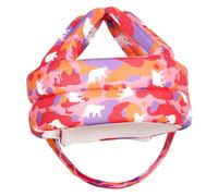 Harilla Casco protector para niños, gorro suave acolchado, gorro de dibujos animados para niños y niñas de 8 a 36 meses, que gatean, Rojo Púrpura Naranja