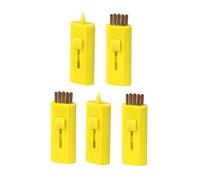 Harilla Cepillo Limpieza retráctil para Palos Golf, Paquete 5 Unidades. Accesorio Golf Ideal para Regalar golfistas. Bolsillo para, Amarillo