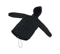 Harilla Chaqueta de Ropa Femenina Escala 1/6, Elegante Chaqueta de Larga para Figura Coleccionable de Mujer, Abrigo Informal para Figura de acción de 12, Negro