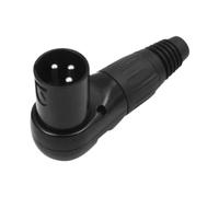 Harilla Conector de soldadura XLR en ángulo recto, conector de cable XLR, extensor de micrófono, adaptador de línea de micrófono, adaptador XLR, Masculino