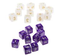 Harilla Conjunto de 20 Dados de Seis Caras para Juegos de Mesa, Brillante y Colorido