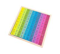 Harilla Conteo de matemáticas para niños 1-100 números 1 a 100 números consecutivos Bandeja de conteo de números de madera
