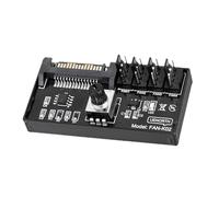 Harilla Controlador de velocidad de ventilador PWM, perilla de velocidad ajustable de 4 pines, concentrador divisor de ventilador, servidor práctico y