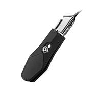 Harilla Cortaúñas inclinado, de boca ancha, ergonómico, para hombres y mujeres, ideal para uñas encarnadas gruesas, Negro