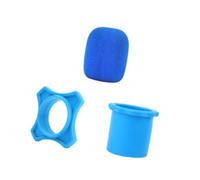 Harilla Cubierta de Esponja Anti-Slip-micrófono Accesorios de Micrófono Cubierta de Sello Inferior Cubierta de Parabrisas para El Rendimiento Del Lenguaje, Azul