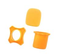 Harilla Cubierta de Esponja Anti-Slip-micrófono Accesorios de Micrófono Cubierta de Sello Inferior Cubierta de Parabrisas para El Rendimiento Del Lenguaje, Naranja
