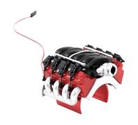 Harilla Cubierta de Motor V8 para Coche RC con Ventilador de Radiador (6,2 X 6,5 X 5,2 Cm), Resistente Y Fácil de Instalar, Piezas de Reparación para Modelo R