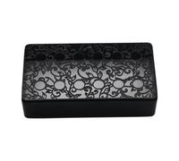 Harilla Cubierta de Pastilla Humbucker para Guitarra, Cubiertas de Latón para Pastillas de 6 Cuerdas, Piezas para Puente de Guitarra Eléctrica, Negro