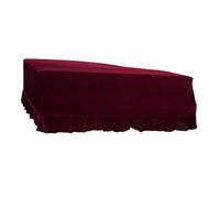 Harilla Cubierta de piano a prueba de polvo decorativo, suave, fácil de limpiar, cubierta de piano de triángulo completo, cubierta de protección del triángulo, Rojo, S