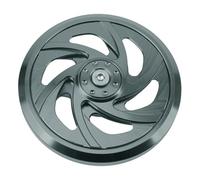 Harilla Cubierta del Ventilador del Motor de La Motocicleta, Accesorios para Motocicletas, Decoración Profesional de Alta Resistencia, Cubierta Protectora de, Color Titanio