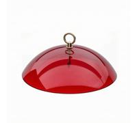 Harilla Cubierta para Comedero de Pájaros Protector Techo Plástico Resistente y Transparente Mantiene el Alimento Seco Bajo Lluvia Adecuada para Jardín Patio, Array, Rojo