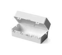Harilla Cubierta para Enchufe Exterior Protector Eléctrica Caja Estanca con Tapa Bisagrada y Orificio para Cables Material Ignífugo Adecuada para Fachadas Patios de Piscina, Blanco Elegante