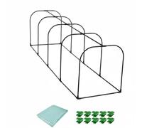 Harilla Cubierta para Invernadero Funda para Plantas de Protección Material Polietileno Fácil Ensamblaje Adecuada para Jardín Patio Terraza , 200-50-55cm